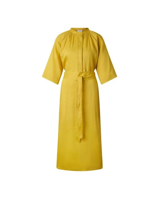 Bogner Yellow Linen Mix Dress Catelyn