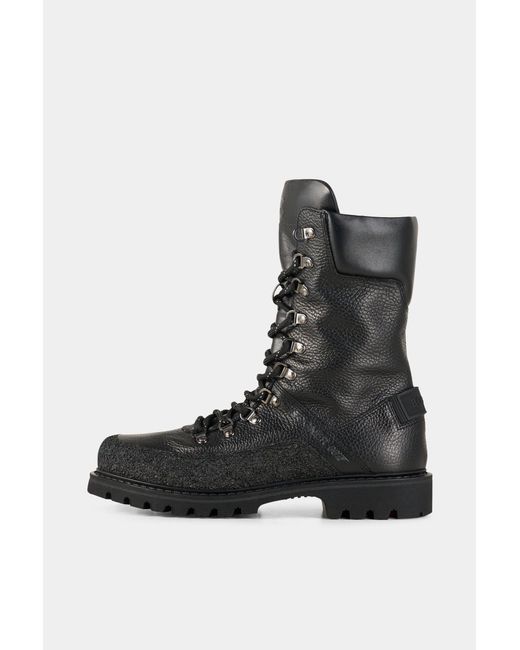 Bogner Black Helsinki X Bond 007 High Boots With Spikes for men