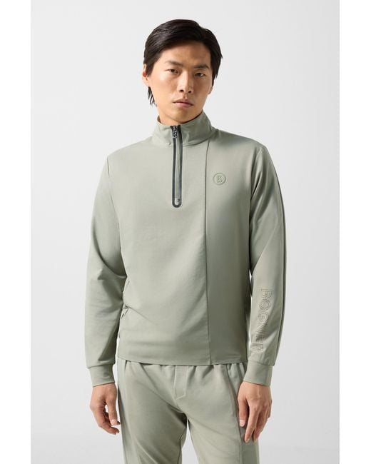 Bogner Green Connor Sweat Troyer for men