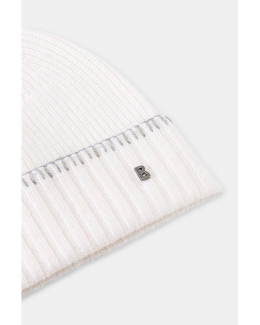 Bogner White Moulan Virgin Wool Hat For