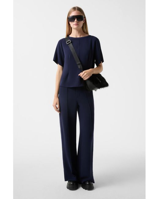 Bogner Blue Suzy Crepe Marlene Trousers