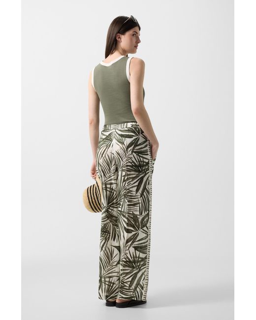 Bogner Green Linen Trousers Gina
