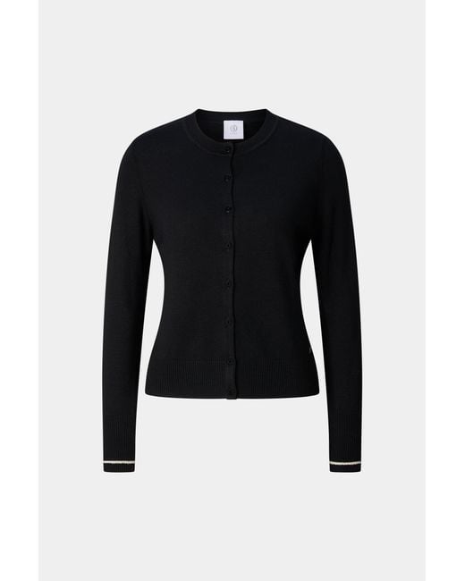 Bogner Black Azou Virgin Wool And Silk Knit Jacket For