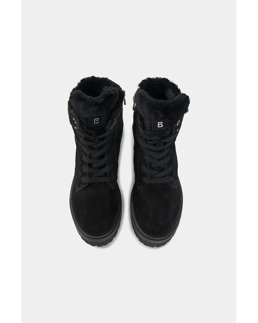 Bogner Black Calgary Lace-up Boots With Spikes