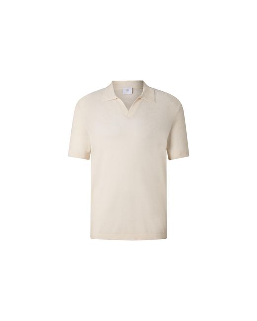 Bogner Natural Finn Knitted Polo Shirt For for men