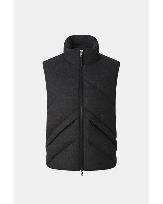 Bogner Black Kendo Virgin Wool Down Vest for men