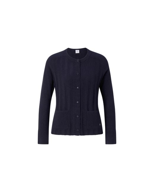 Bogner Blue Tanja Virgin Wool Cashmere Cardigan For