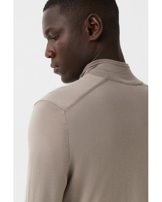 Bogner Gray Ouri Fine Knit Troyer for men