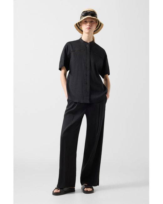 Bogner Black Candy Linen Blend Trousers