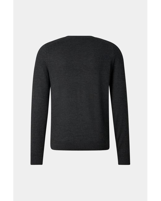 Bogner Black Pure New Wool Cashmere Sweater for men