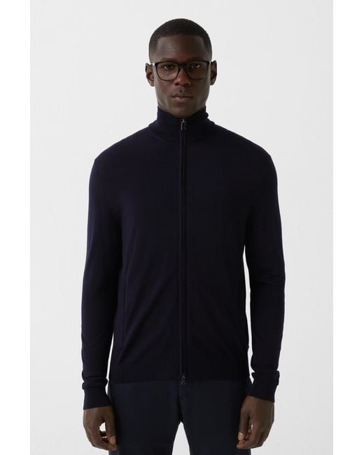 Bogner Blue Knit Jacket Oscar for men