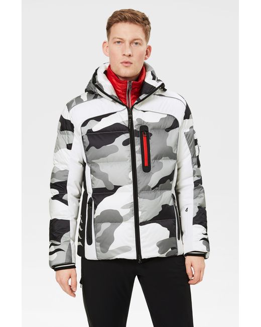 Bogner Multicolor Jay Down Ski Jacket In Off-white/black/gray for men