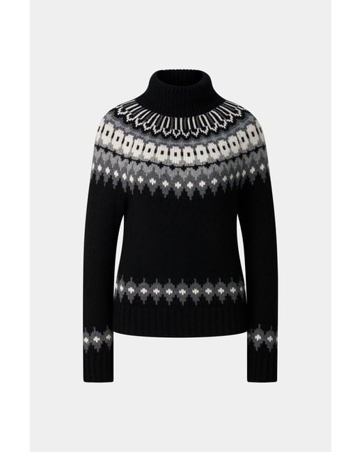Bogner Black Ingrid Cashmere And Norwegian-Style Jumper For
