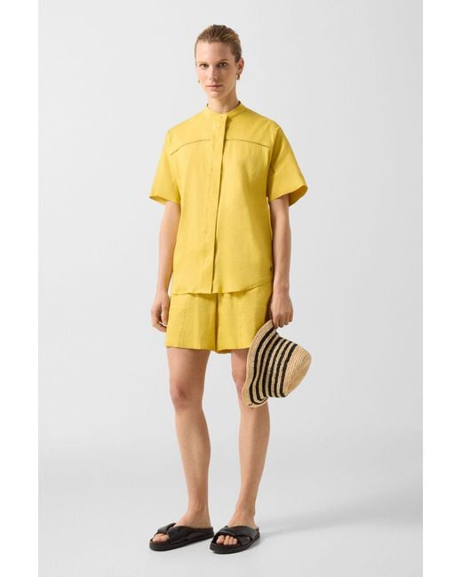Bogner Yellow Linen Mix Blouse Cheryl