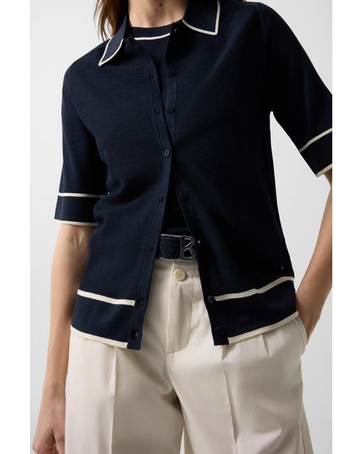 Bogner Blue Peaches Silk Knit Jacket