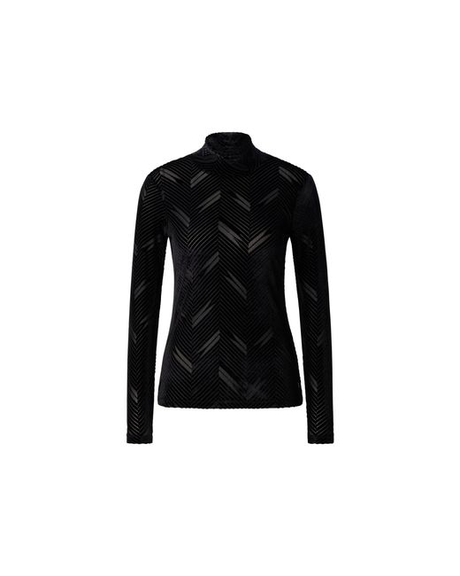 Bogner Black Cherie Velvet Long-Sleeved Top For