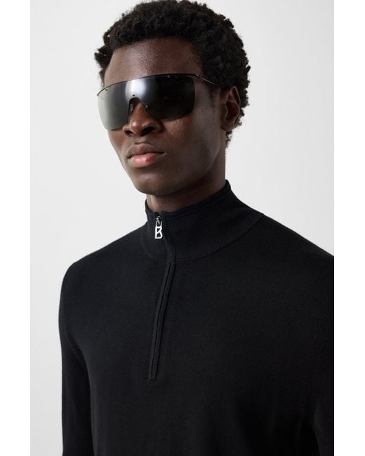 Bogner Black Ouri Virgin Wool Jumper For for men