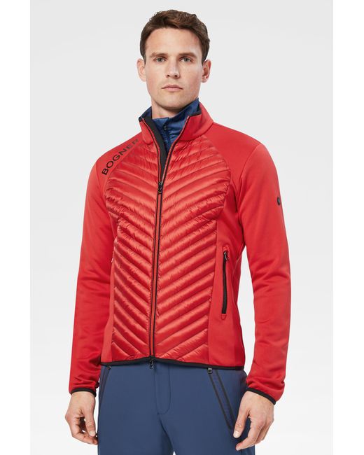 Bogner Maksim Hybrid Jacket In Red for men