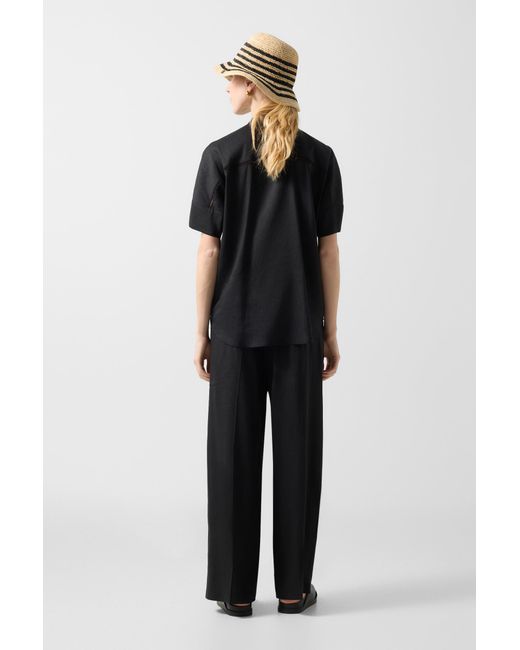 Bogner Black Candy Linen Blend Trousers