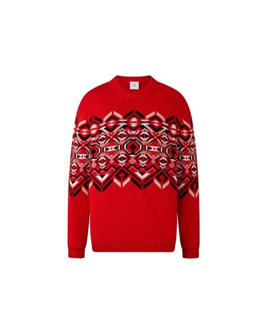Bogner Red Norwegian Jumper Luci for men