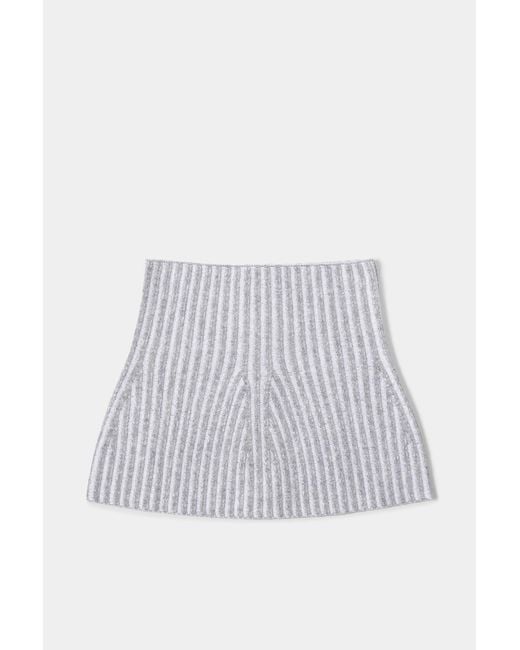 Bogner Gray Merida Virgin Wool Ribbed Collar