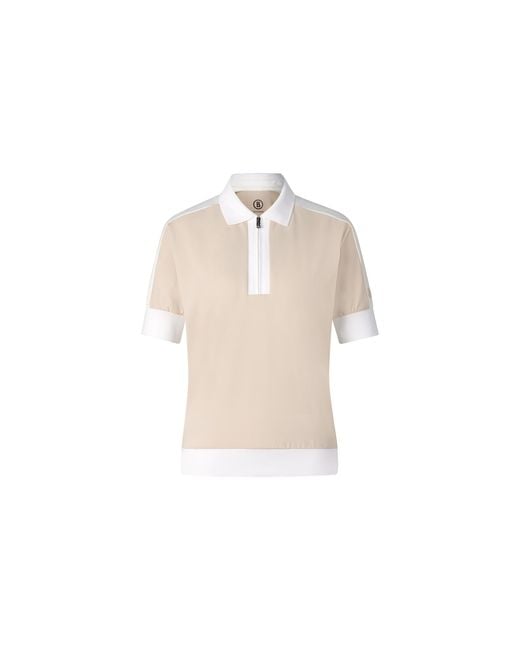 Bogner Natural Arabell Functional Short-Sleeved Top For