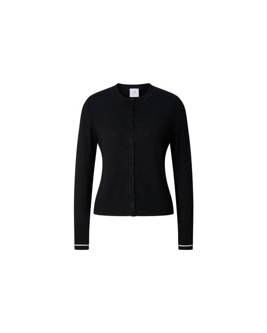 Bogner Black Azou Virgin Wool And Silk Knit Jacket For