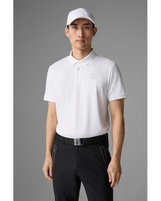 Bogner White Daniel Functional Polo Shirt for men