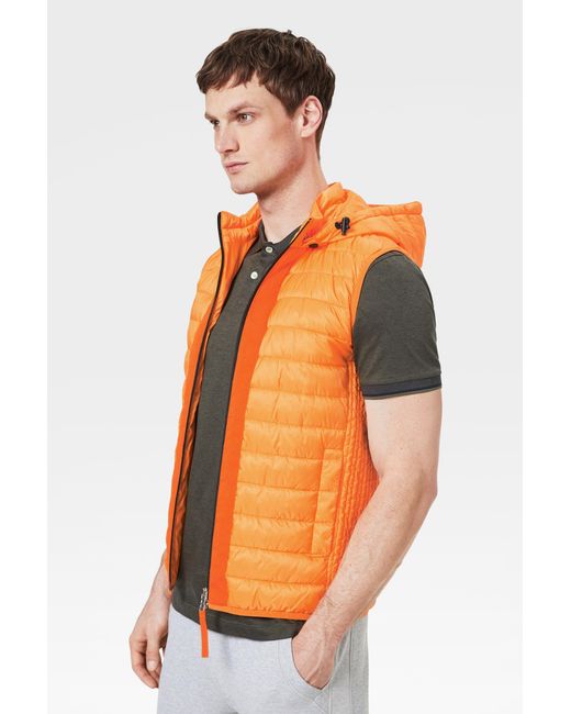 Bogner Wilton Quilted Vest In Orange for men