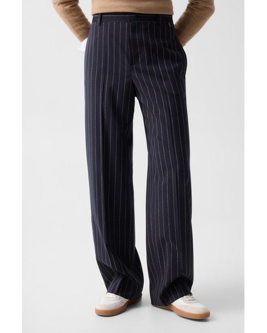 Bogner Blue Joya Virgin Wool Trousers For