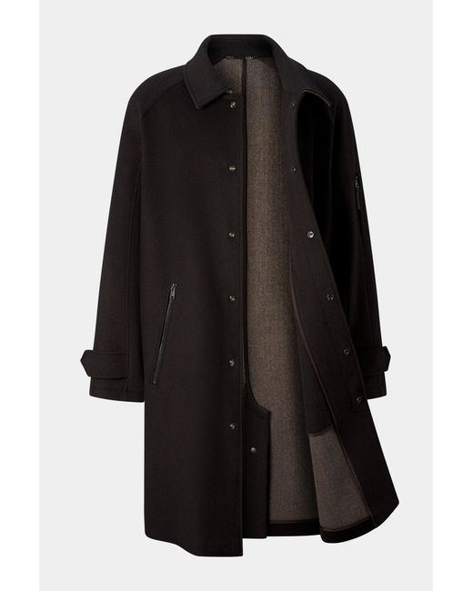 Bogner Black Tilo Double-faced Coat for men