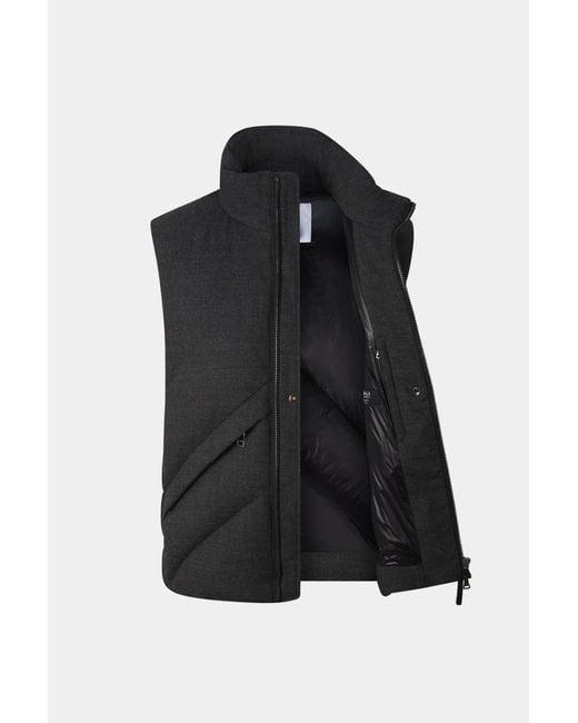 Bogner Black Kendo Virgin Wool Down Vest for men
