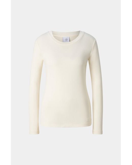Bogner White Nikini Cotton Long-Sleeved Top For