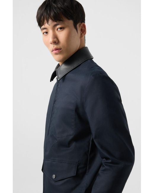Bogner Blue Twill Jacket Mirco For for men