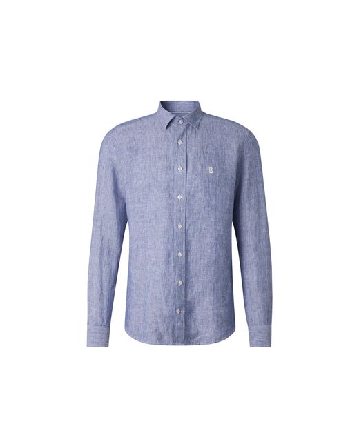 Bogner Blue Timi Linen Shirt for men