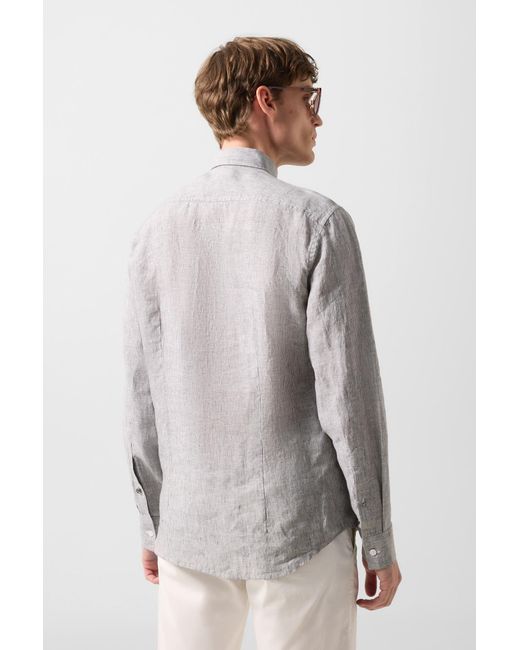 Bogner Gray Timi Linen Shirt for men