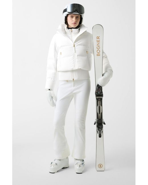 Bogner White 2-in-1 Down Ski Jacket Suri