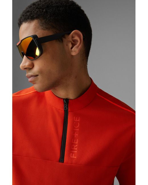 Bogner Fire + Ice Red Abraham Functional Polo Shirt for men