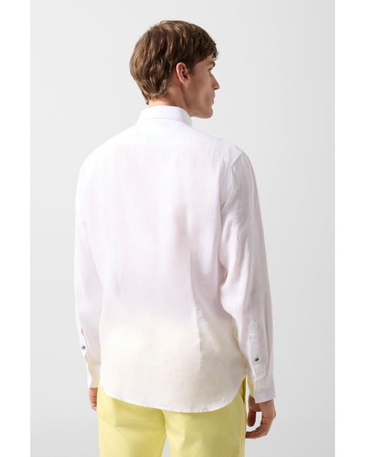 Bogner White Timi Linen Shirt for men