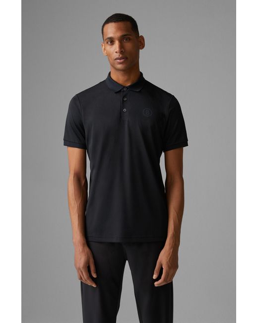 Bogner Black Daniel Functional Polo Shirt for men