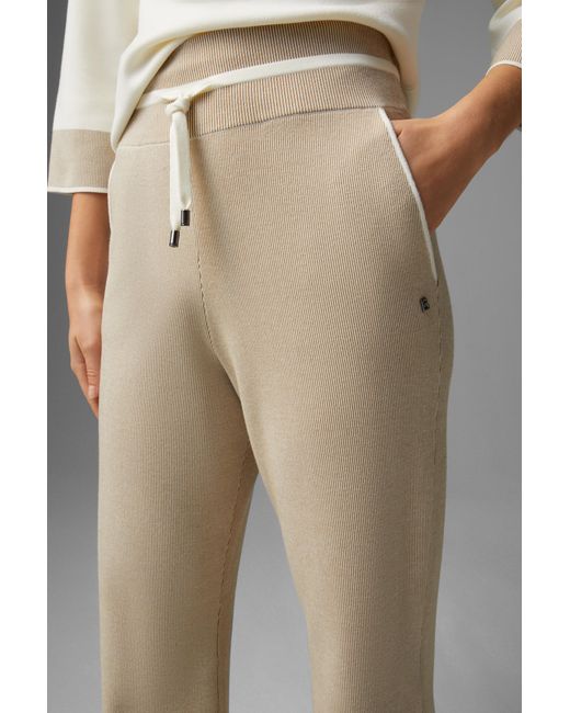 Bogner Natural Manon Knitted Trousers