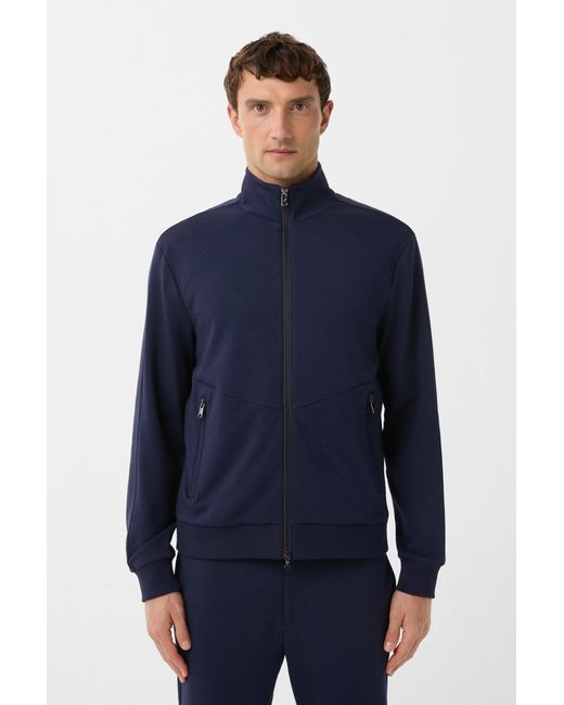 Bogner Blue Severin Jersey Jacket for men
