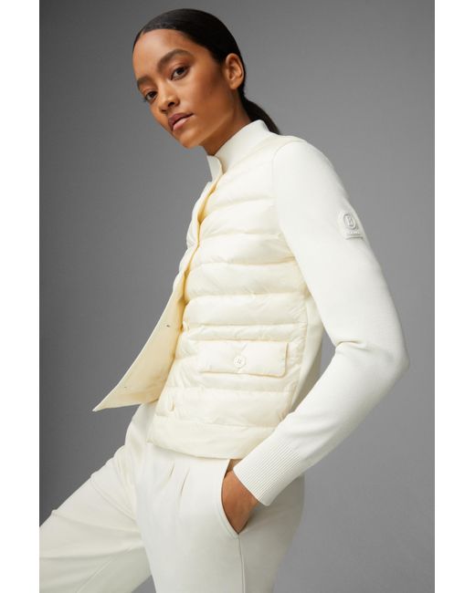 Bogner White Mady Hybrid Knit Jacket