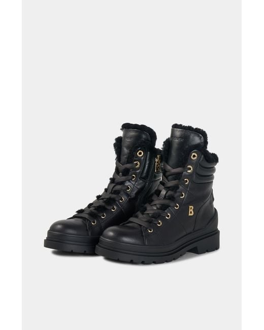Bogner Black St. Moritz Lace-up Boots With Spikes