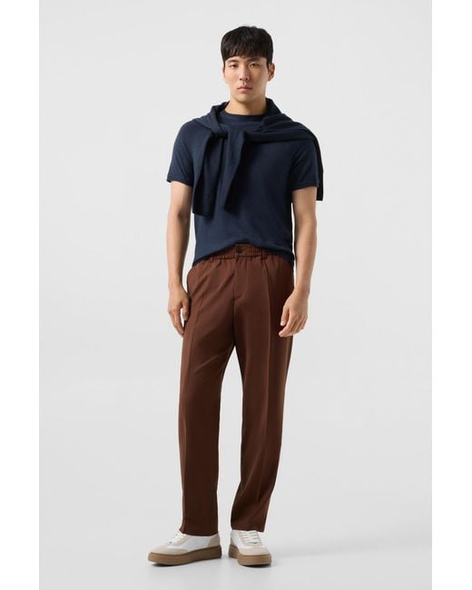 Bogner Brown Marcus Virgin Wool Blend Trousers for men