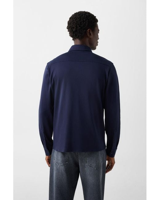 Bogner Blue Franz Cotton Shirt for men