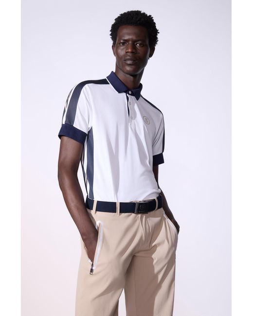 Bogner Blue Claudius Functional Polo Shirt for men