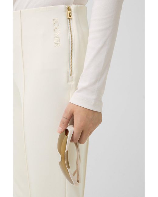 Bogner White Elaine Functional Stirrup Trousers For