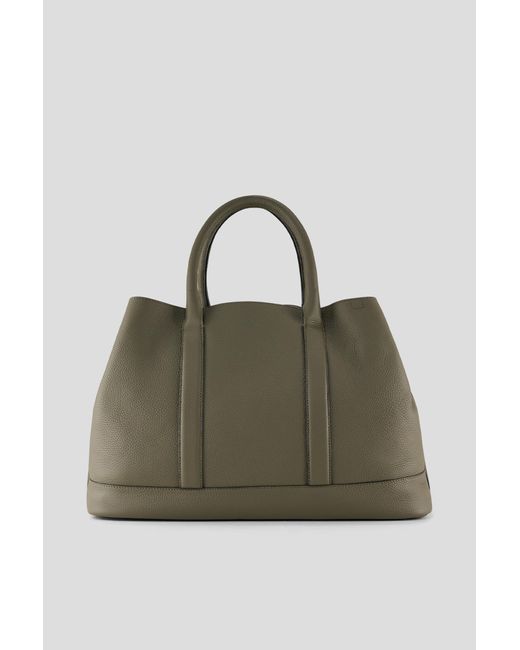 Theresa Bicolor Leather Bag White Camel