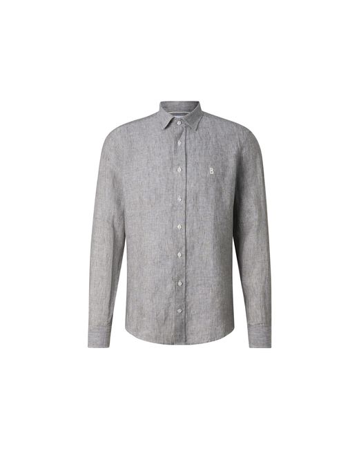 Bogner Gray Timi Linen Shirt for men